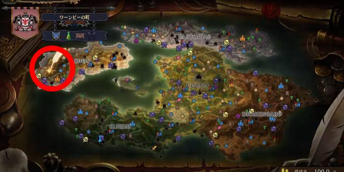 Unicorn Overlord - Albion Cemetery 4 Map Location