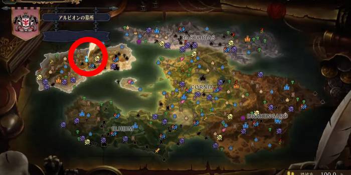 Unicorn Overlord - Albion Cemetery 5 Map Location