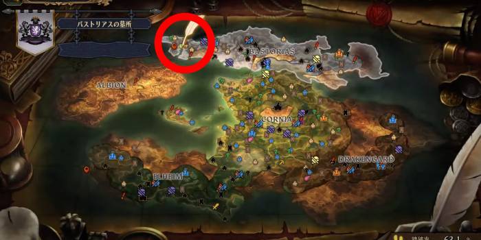 Unicorn Overlord - Bastorias Cemetery 1 Map Location