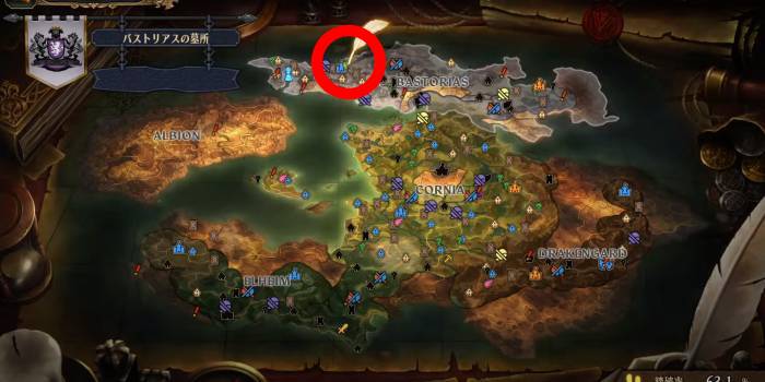 Unicorn Overlord - Bastorias Cemetery 2 Map Location