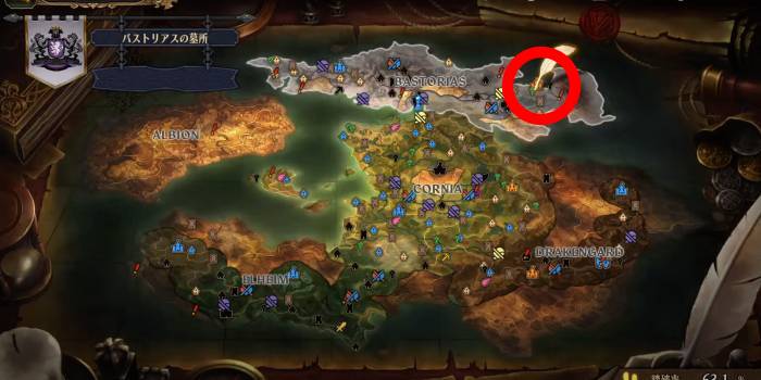 Unicorn Overlord - Bastorias Cemetery 5 Map Location