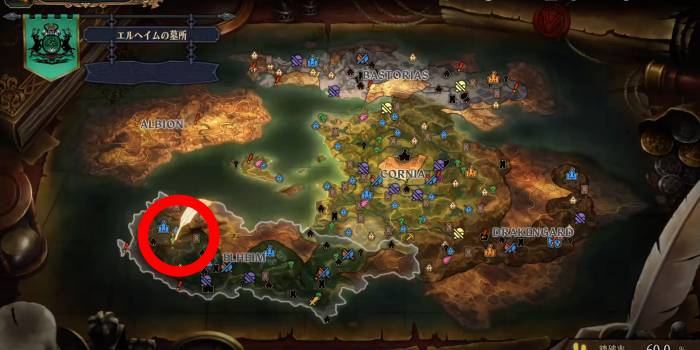 Unicorn Overlord - Elheim Cemetery 1 Map Location