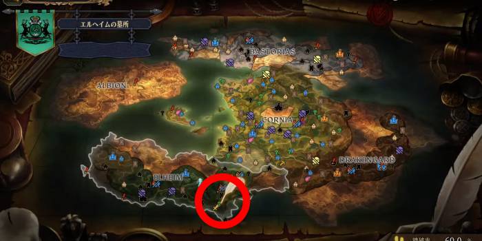 Unicorn Overlord - Elheim Cemetery 4 Map Location